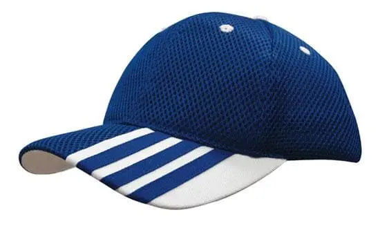 Headwear Sandwich Mesh W/peak Stripes Cap X12 - 4109 Metro Workwear.